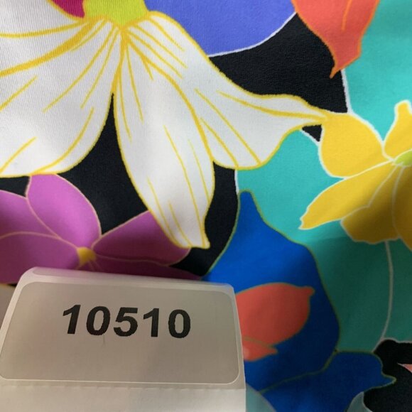 Swim Solutions Blouson Underwire Tankini Top Women 24W Multi Floral Shirred Neck - Picture 5 of 5